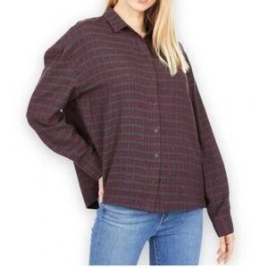 Madewell Red and Green Plaid Shirt